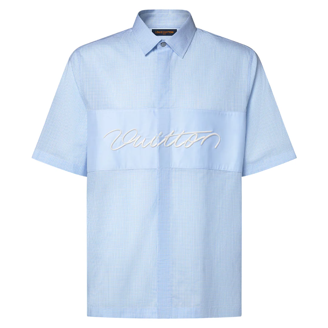 Louis Vuitton Embroidered Signature Short-Sleeved Shirt