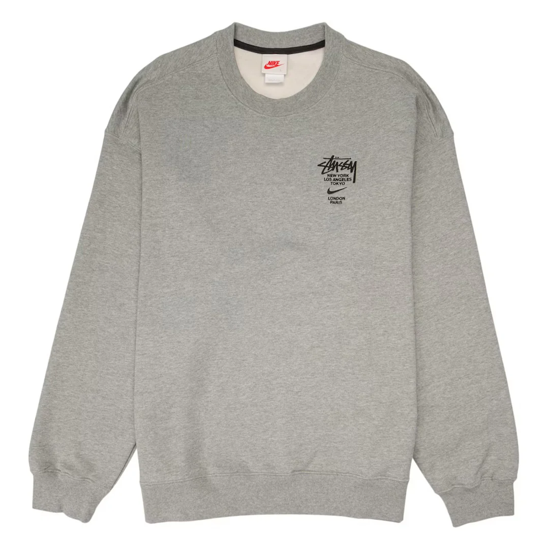 Nike x Stussy International Crewneck Sweatshirt Heather Grey