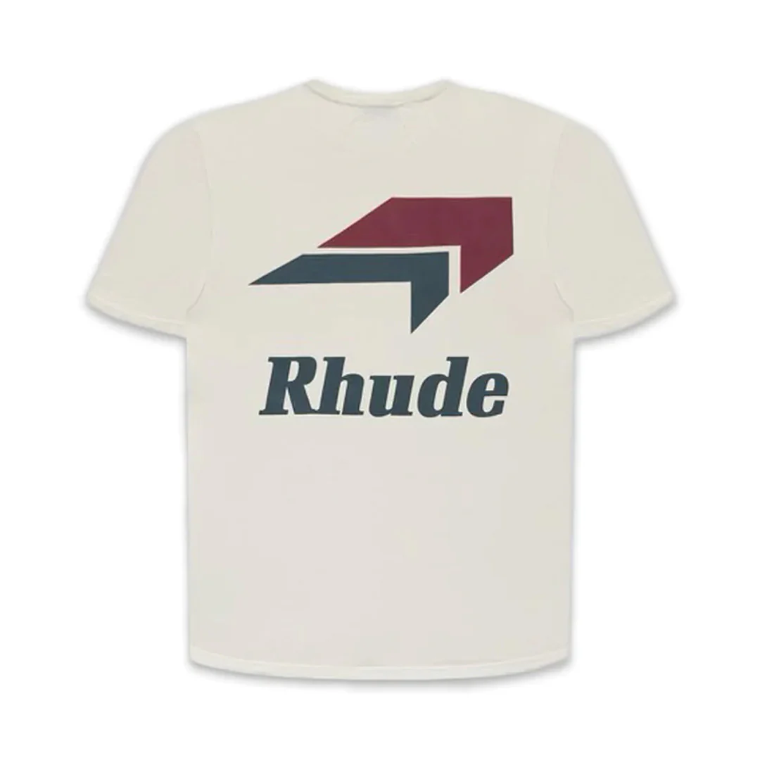 Rhude R Logo T-Shirt Vintage White - Image 2