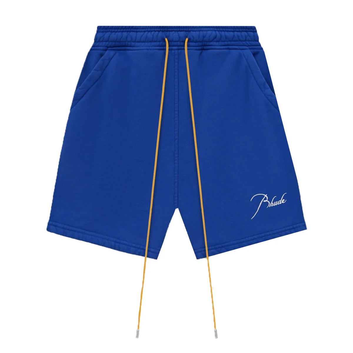 Rhude Script Logo Sweat Shorts Vintage Cobalt Blue