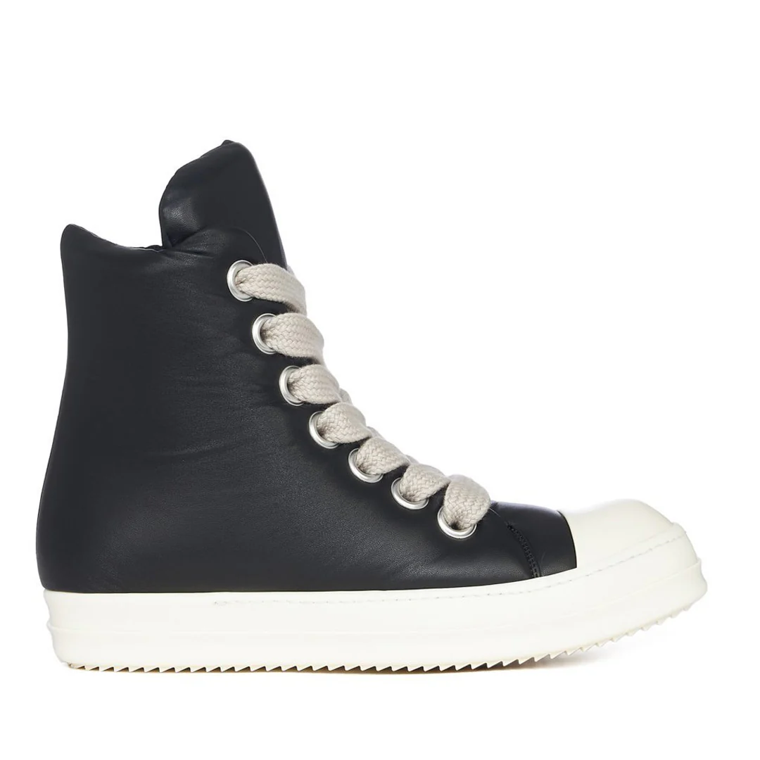 Rick Owens Black Porterville Jumbolaced Padded High Sneakers