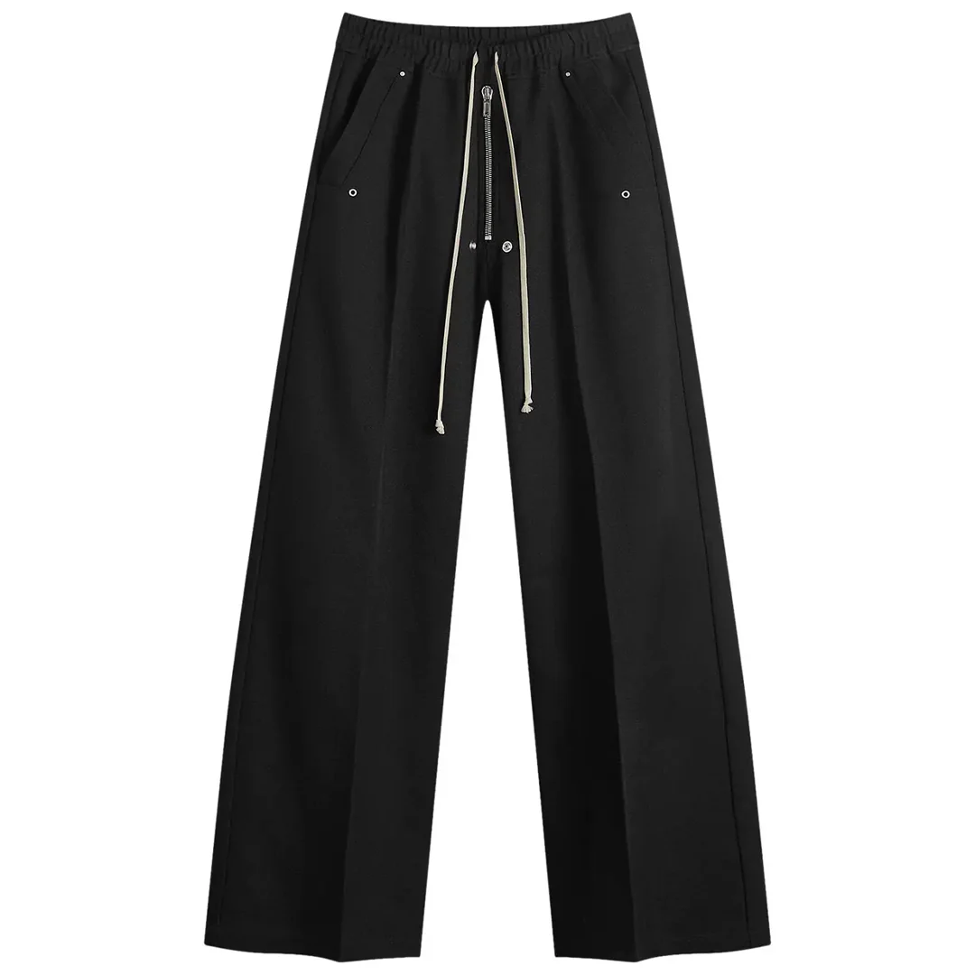 Rick Owens Wide Black Cargobelas Cargo Pants