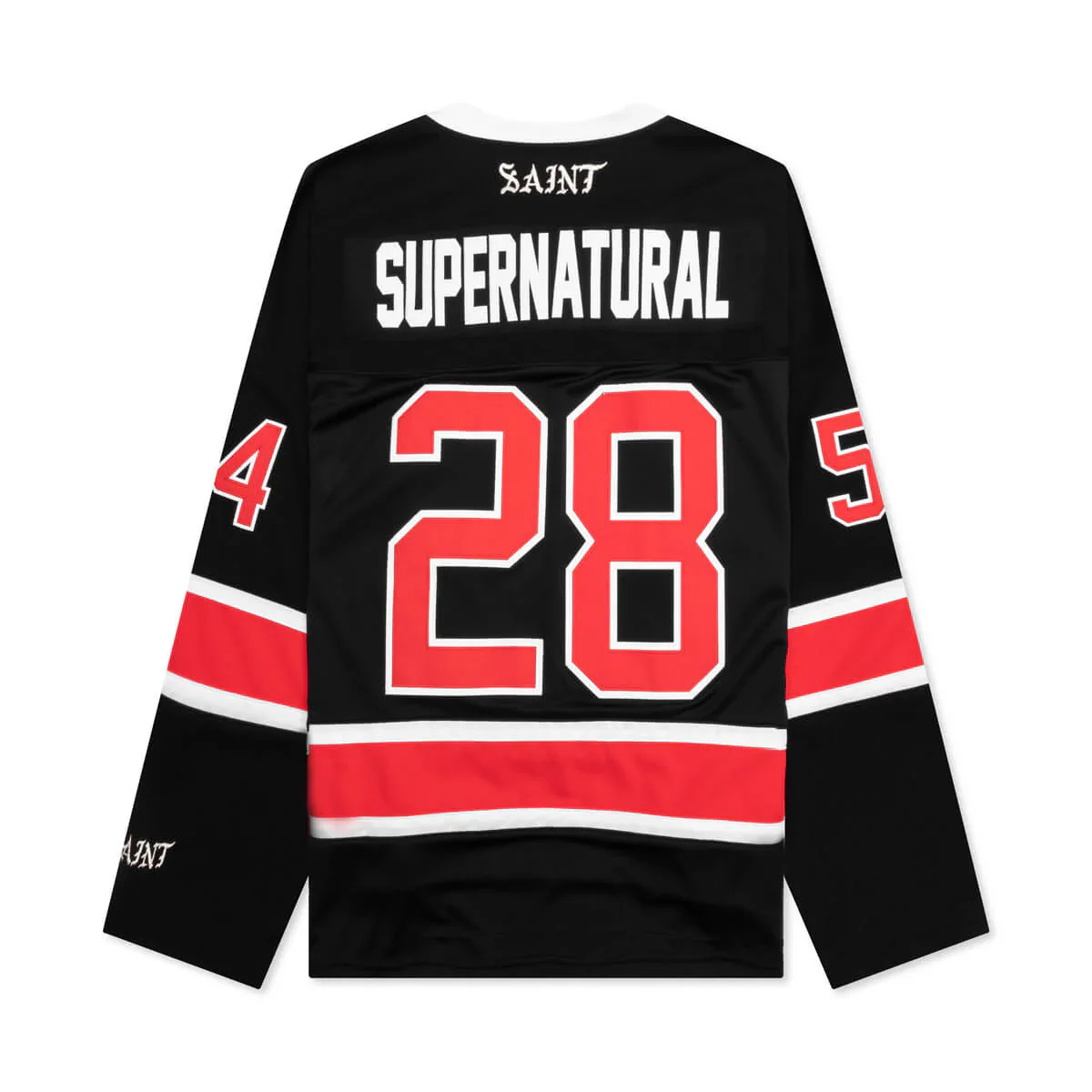 Saint Michael Hockey Jersey Black/Red - Image 2