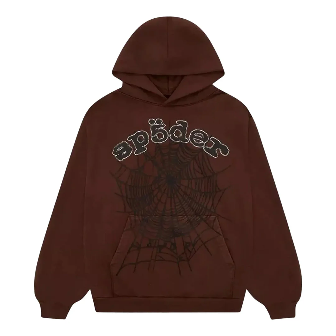 Sp5der x Travis Scott Rhinestone Web Hoodie