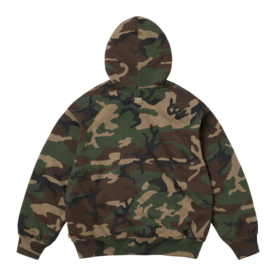 Supreme b.b. Simon Zip Up Hoodie Woodland Camo - Image 2