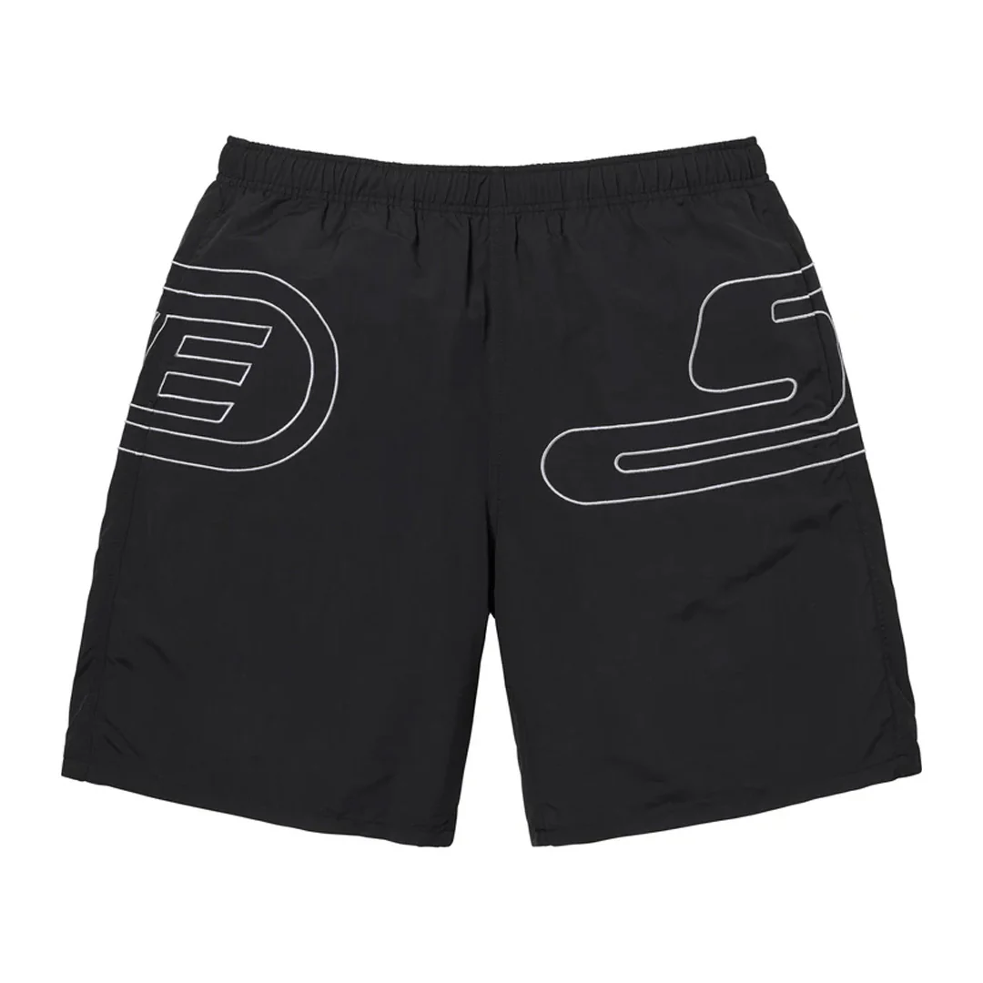 Supreme Big Logo Nylon Shorts Black