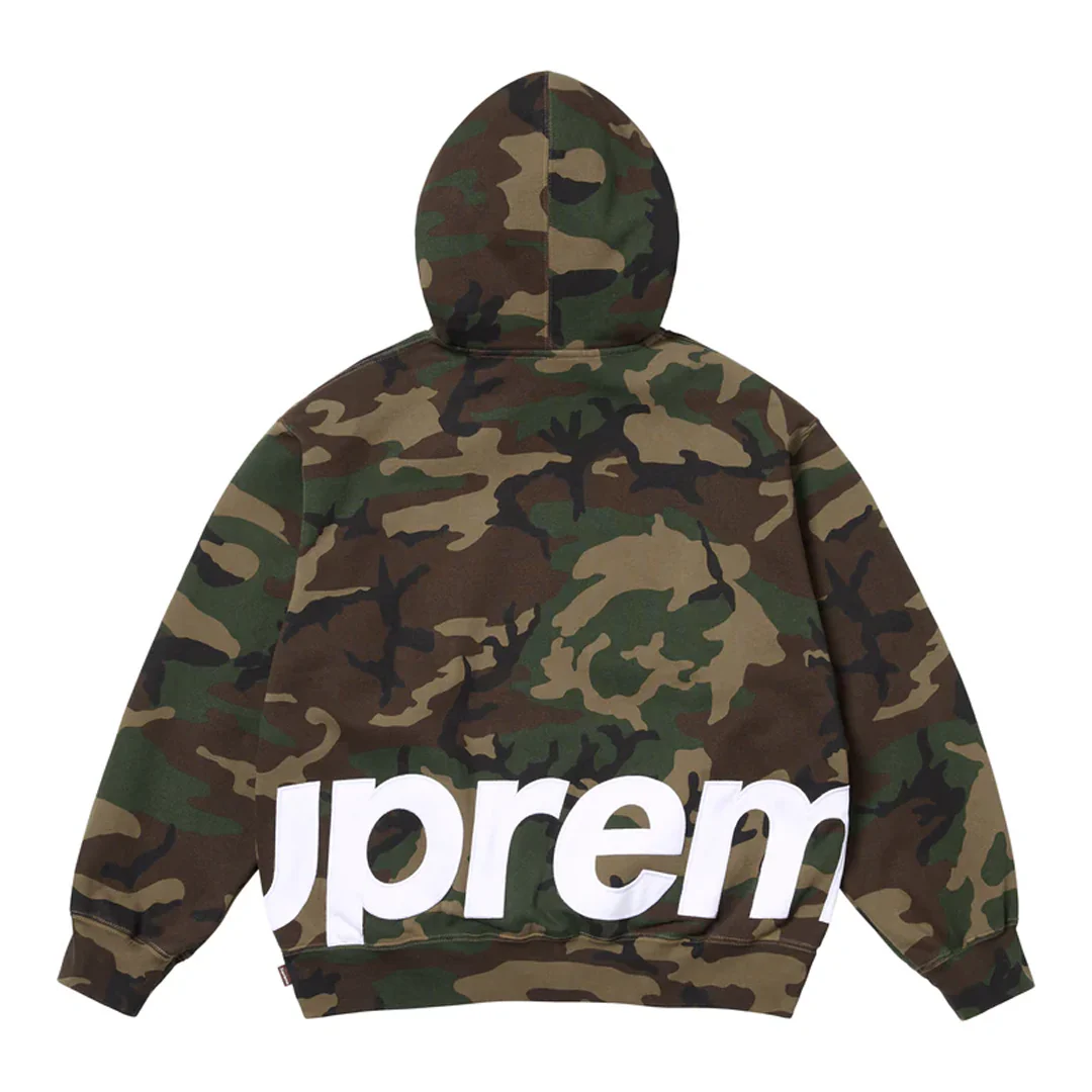 Supreme Big Logo Zip Up Hoodie Camo - Image 2
