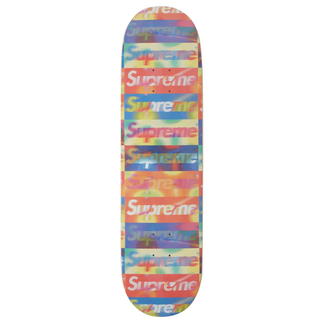 Supreme Distorted Logo Skateboard Deck Yellow