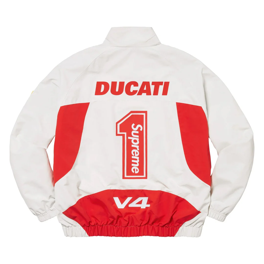 Supreme Ducati Track Jacket Light Grey - Image 2