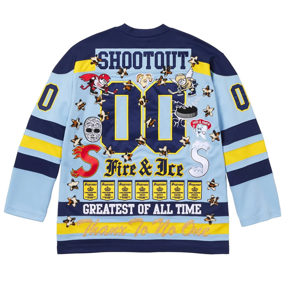 Supreme Fire & Ice Hockey Jersey Light Blue - Image 2