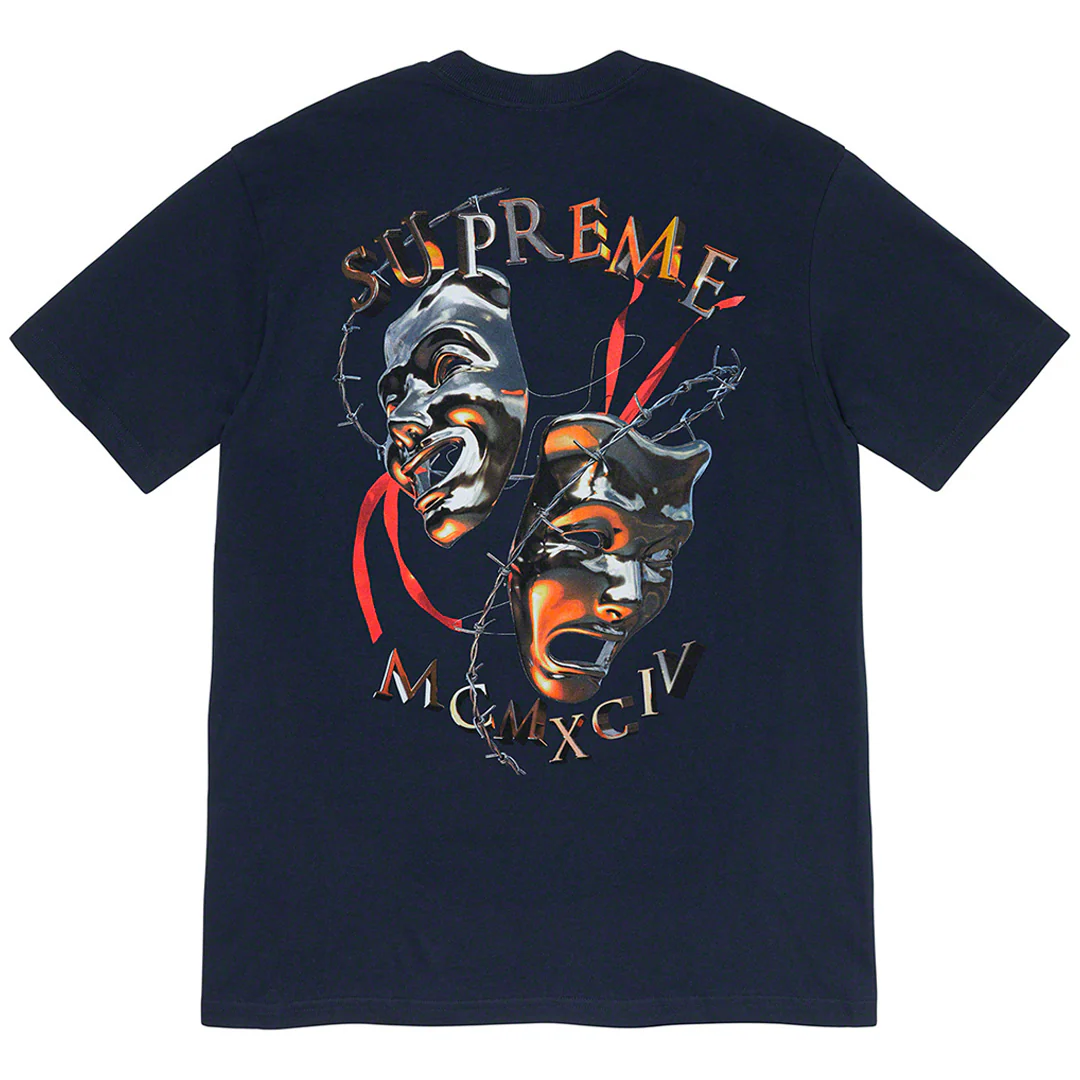 Supreme Laugh Now T-Shirt Navy - Image 2