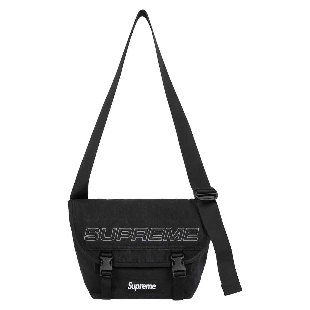 Supreme Messenger Bag Black Denim 3M