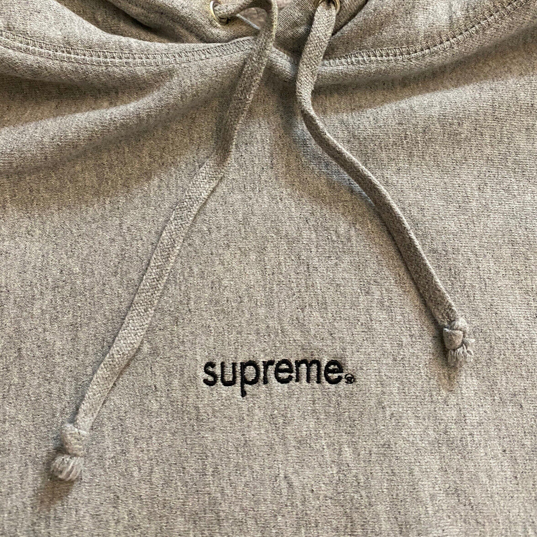 Supreme Micro Logo Hoodie Grey - Image 2