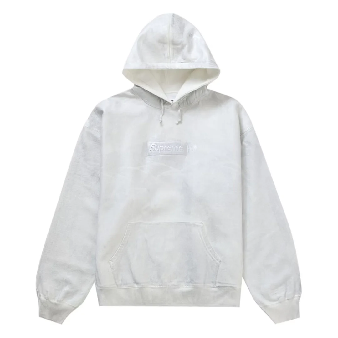 Supreme MM6 Maison Margiela Box Logo Hoodie White
