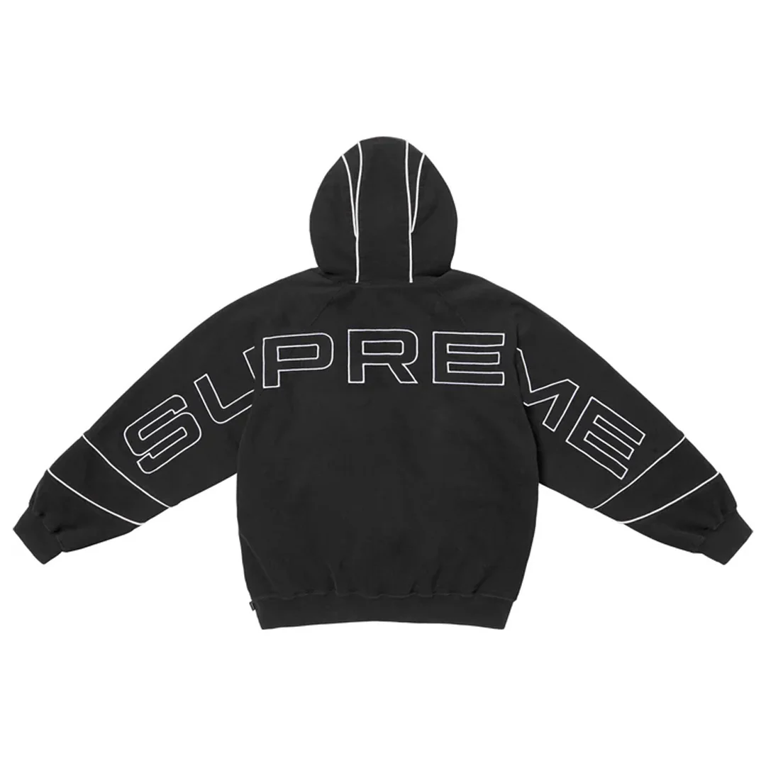 Supreme Paneled Hoodie Black