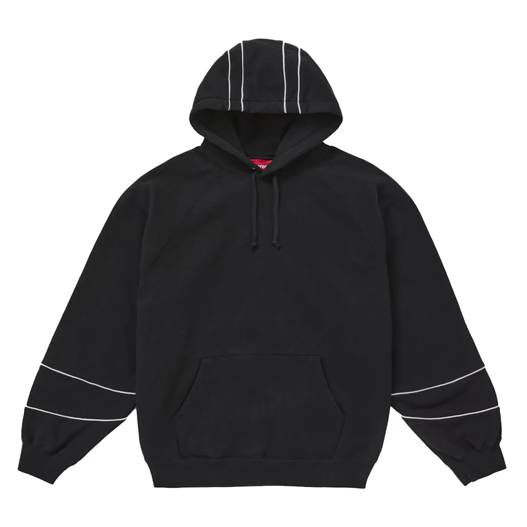 Supreme Paneled Hoodie Black - Image 2