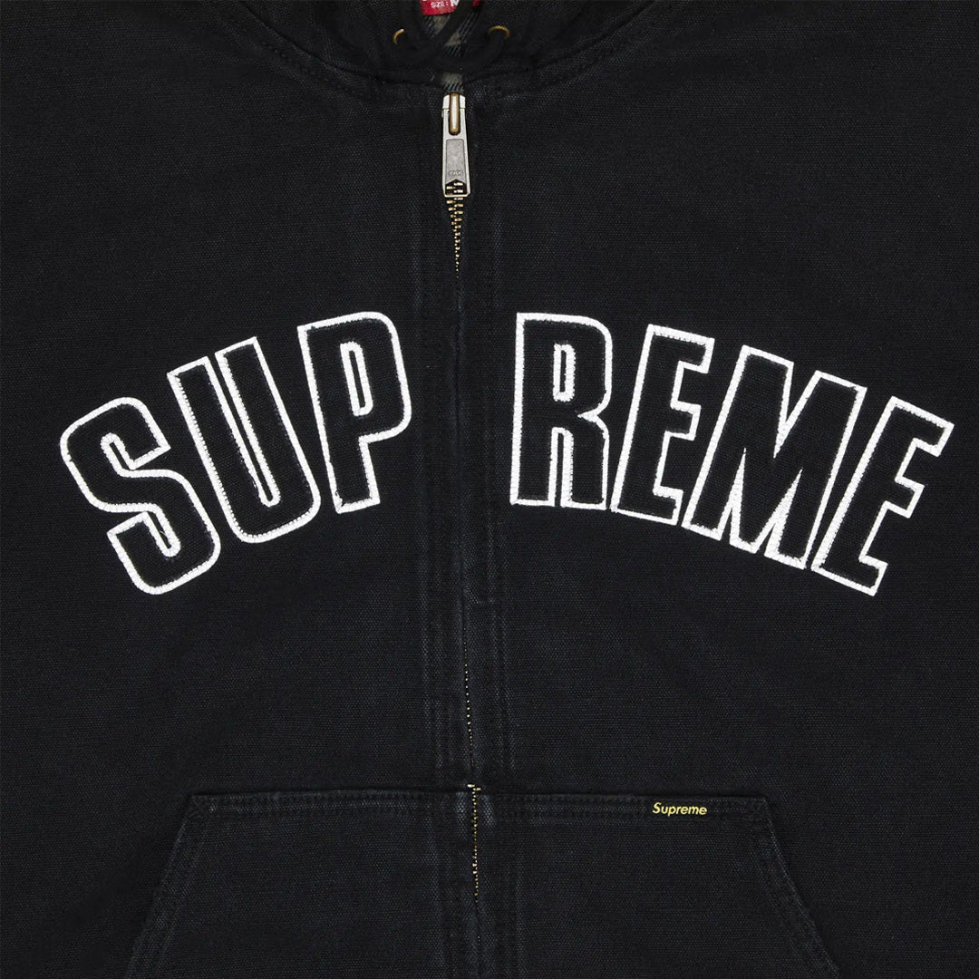 Supreme Reflective Arc Hooded Work Jacket Black - Image 3