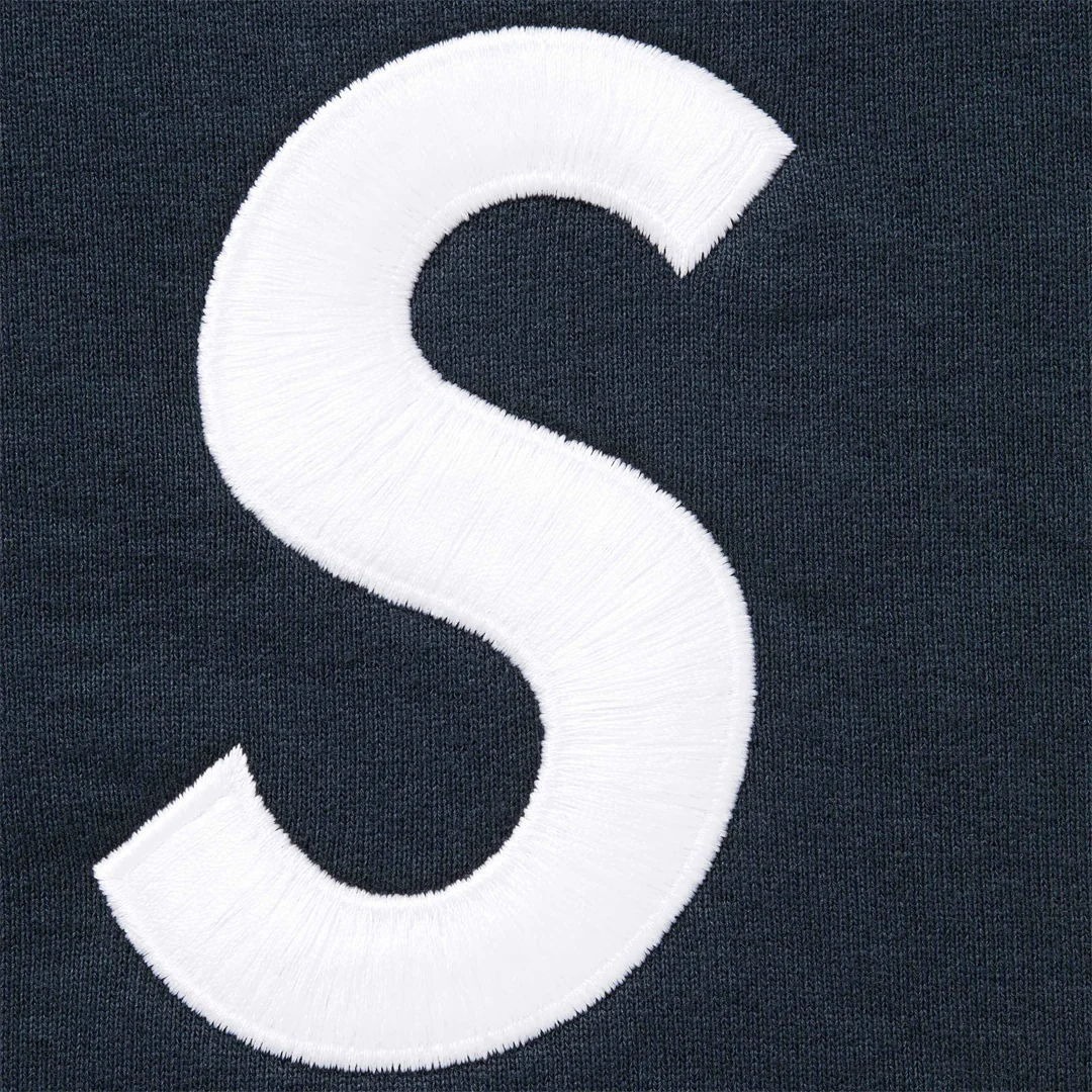 Supreme S Logo Zip Up Hoodie Navy - Image 2
