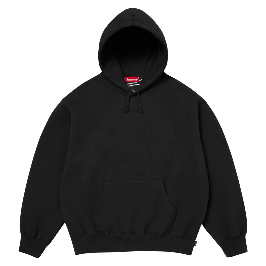 Supreme Satin Appliqué Hoodie Black - Image 2