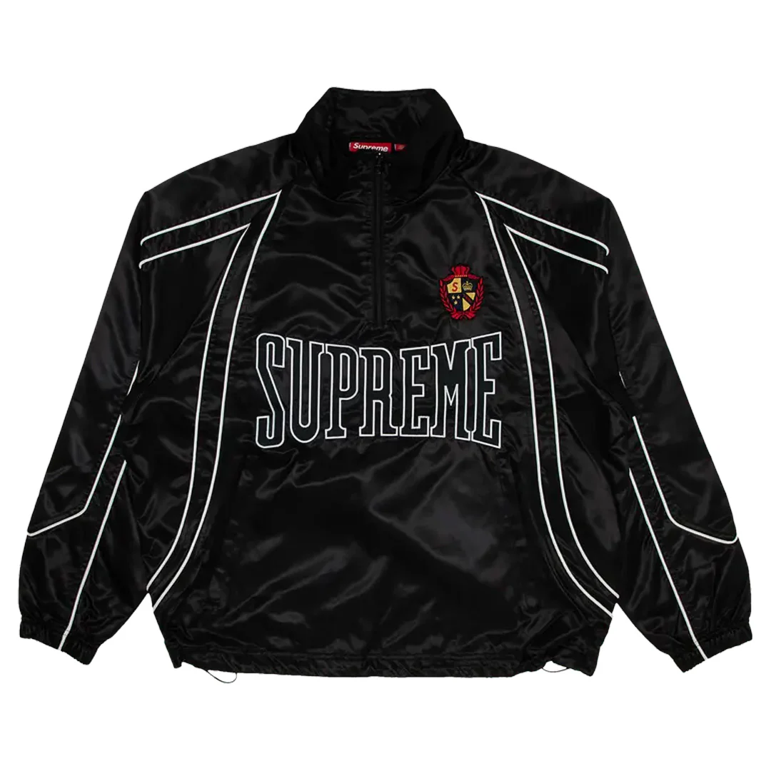 Supreme Satin Soccer Pullover Black
