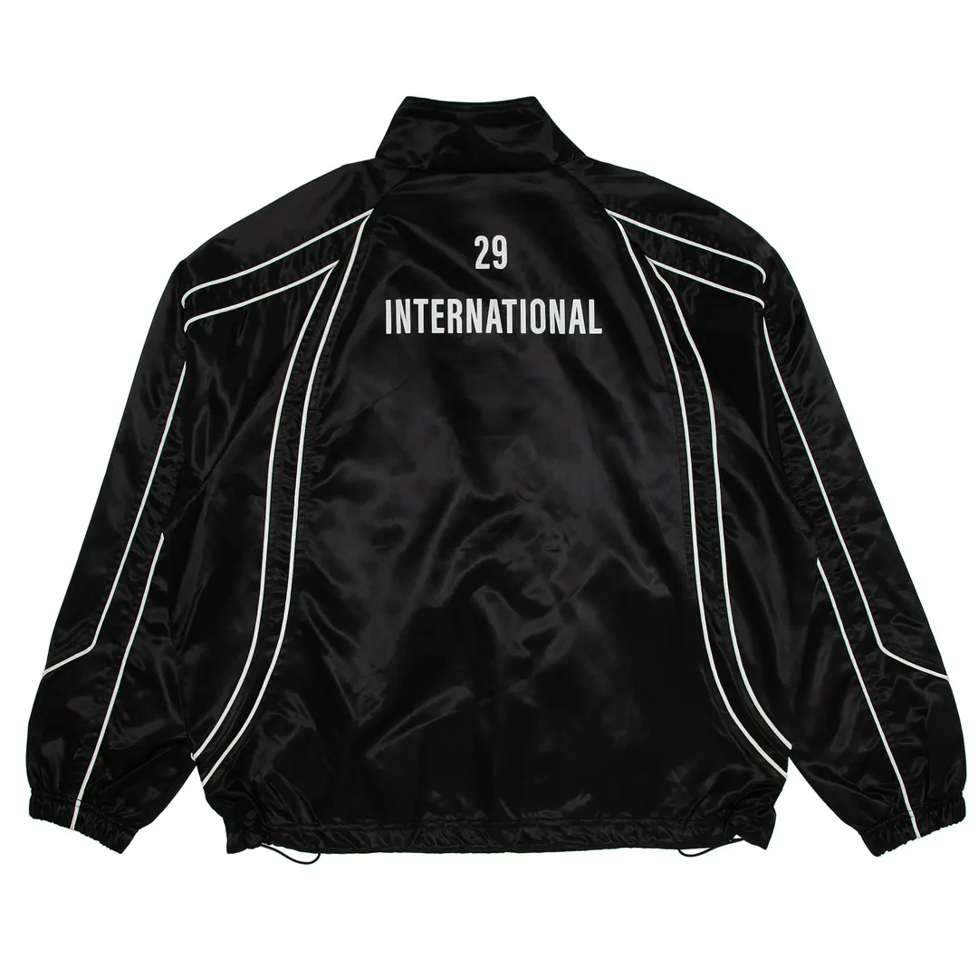 Supreme Satin Soccer Pullover Black - Image 2