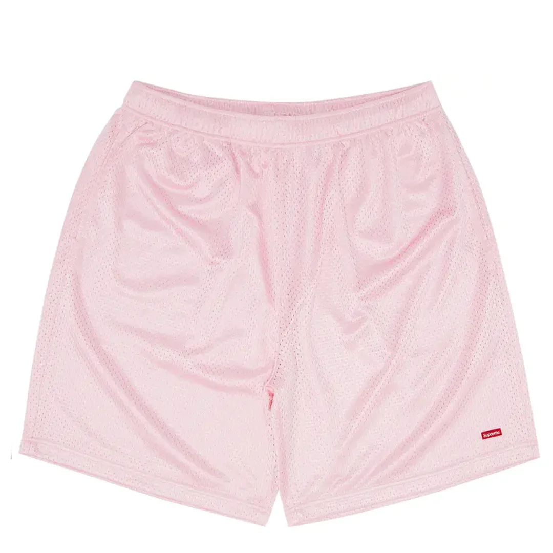 Supreme Small Box Baggy Mesh Short Pink