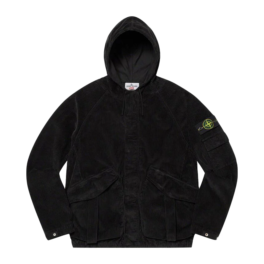 Supreme Stone Island Corduroy Jacket Black - Image 2