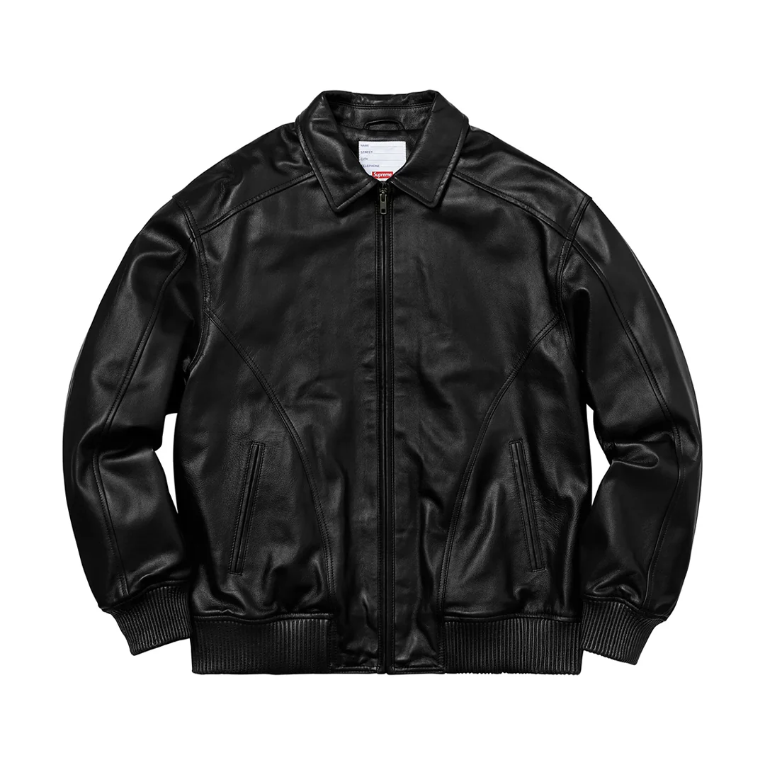 Supreme Studded Arc Logo Leather Jacket Black - Image 2