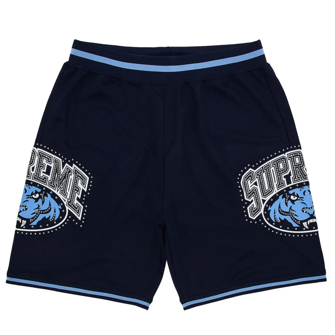 Supreme Studded Basketball Shorts Navy