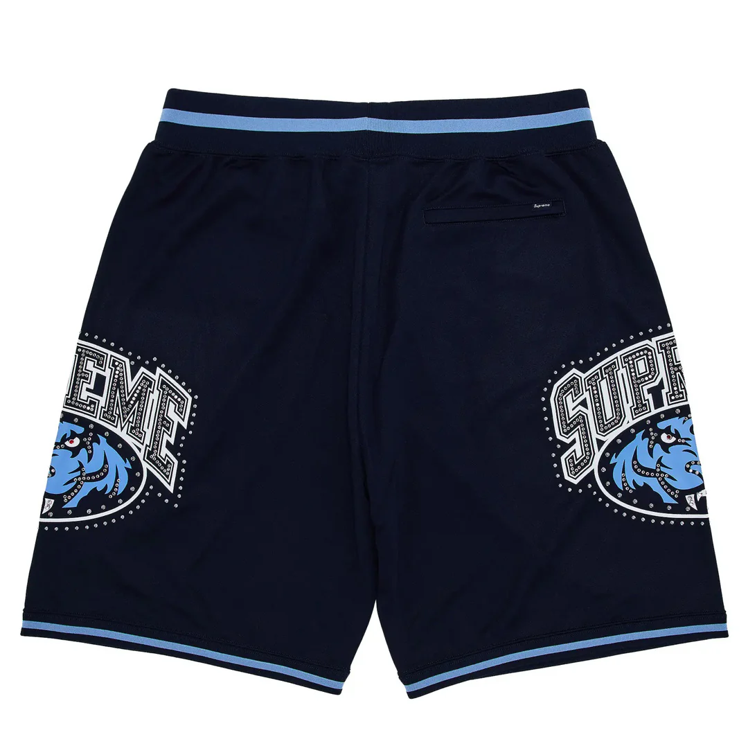 Supreme Studded Basketball Shorts Navy - Image 2