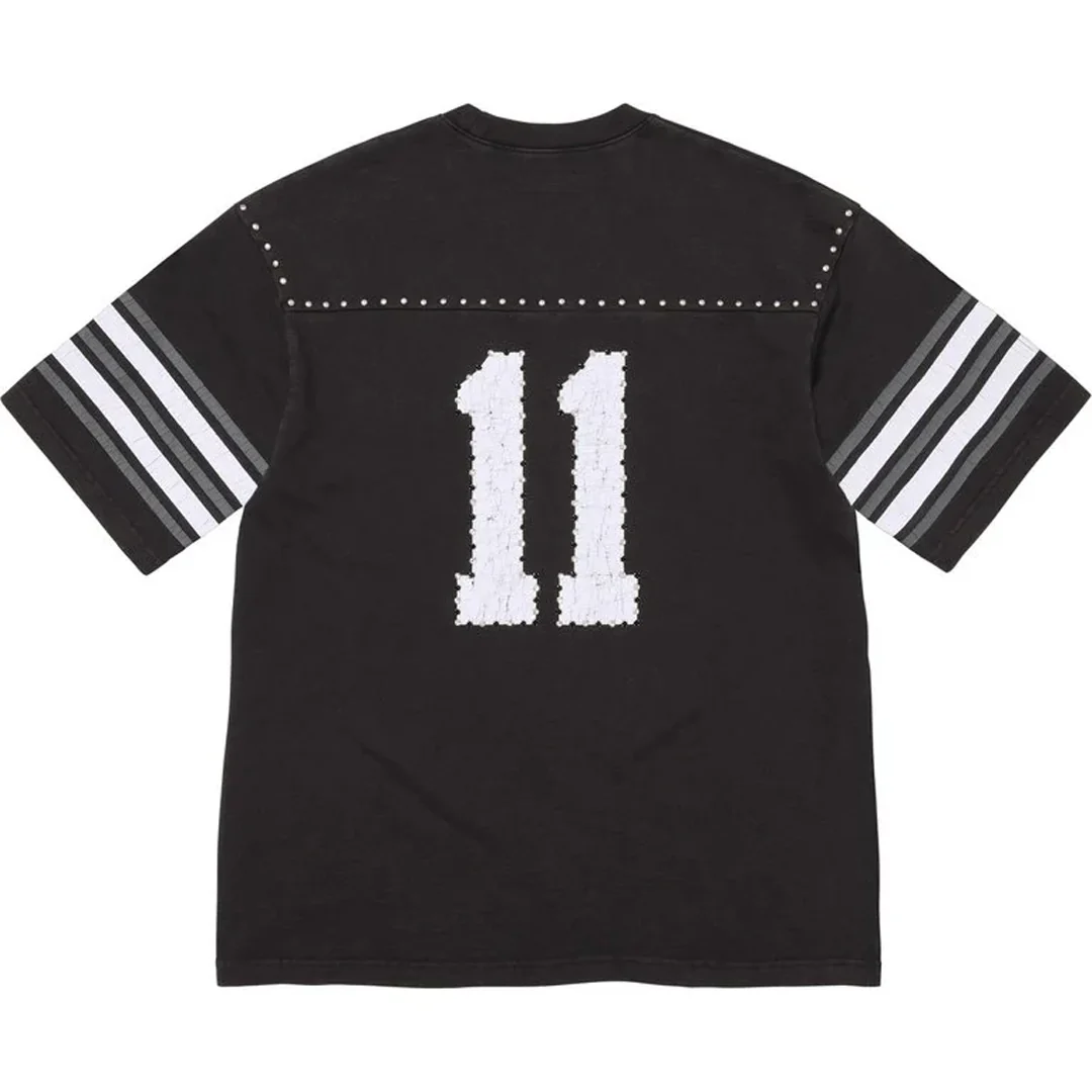 Supreme Studded S/S Football Top Black - Image 2