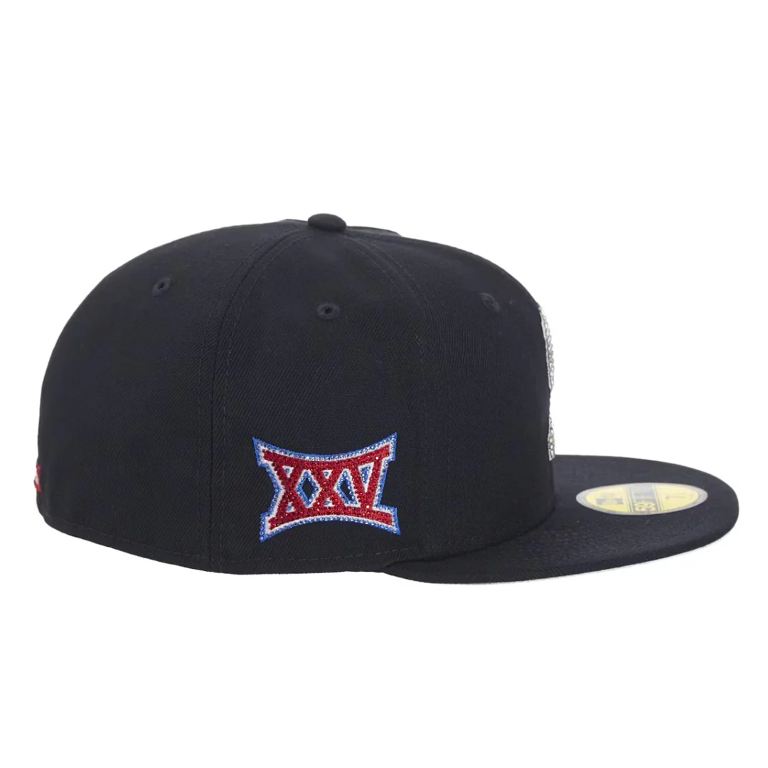 Supreme Swarovski S Logo New Era 59Fifty Fitted Hat Navy - Image 2