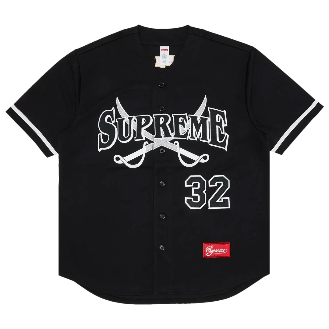 Supreme Swords Baseball Jersey Black
