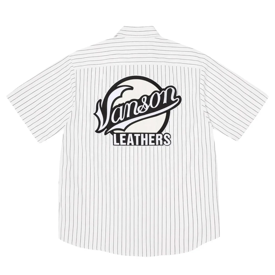 Supreme Vanson Leather Work Shirt Stripes - Image 2