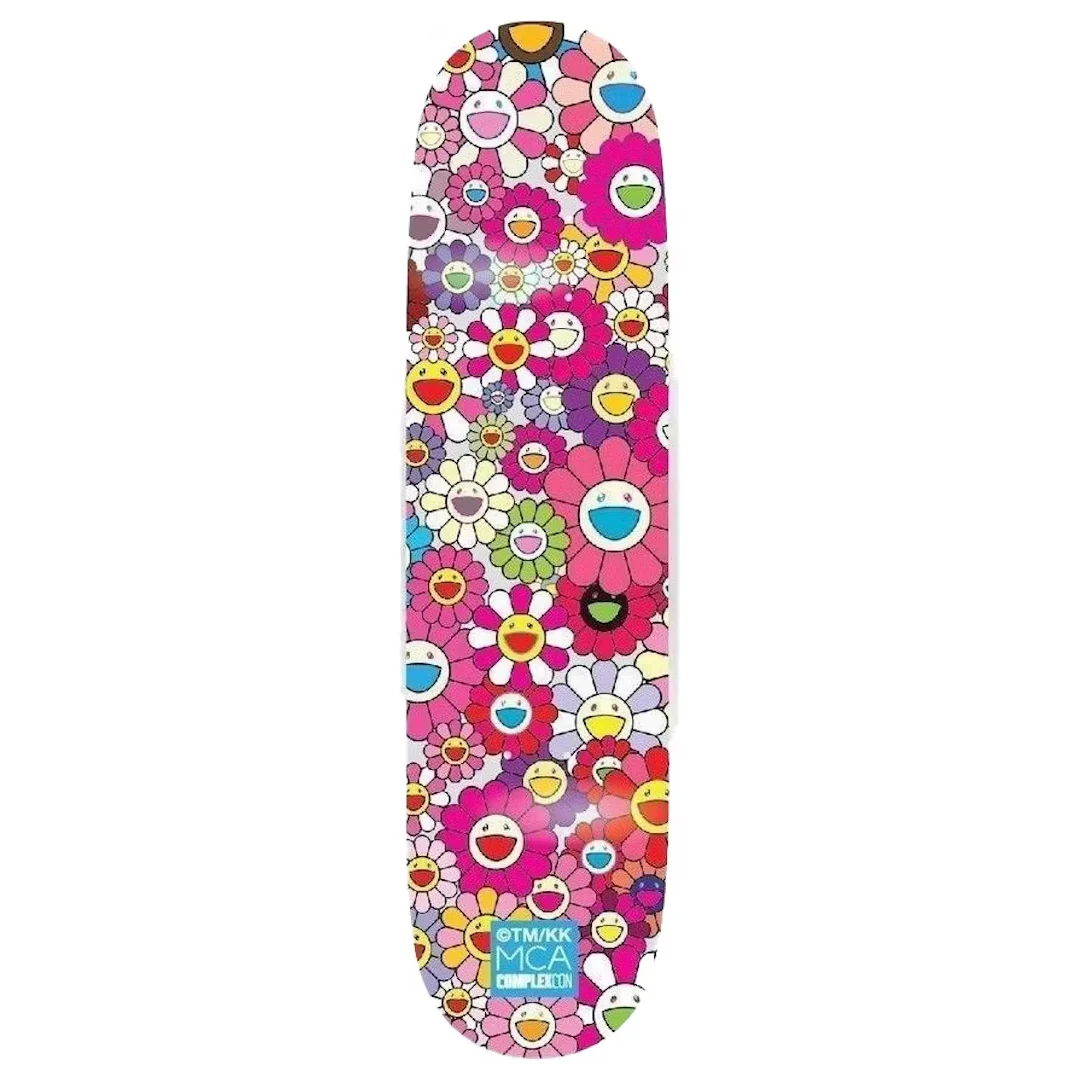 Takashi Murakami Flower Skateboard Deck Pink